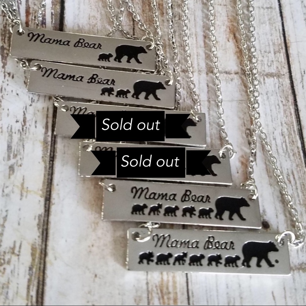 MAMA BEAR & cub necklace 4 choices